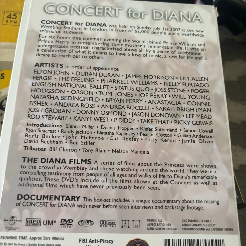 Concert for Diana DVD Cover with Blue Logo